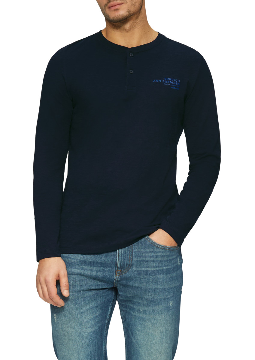 Longsleeve mit Henley-Ausschnitt