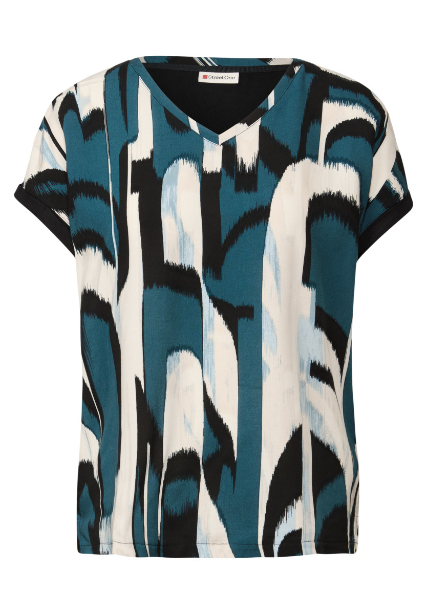 Materialmix V-Neck Shirt