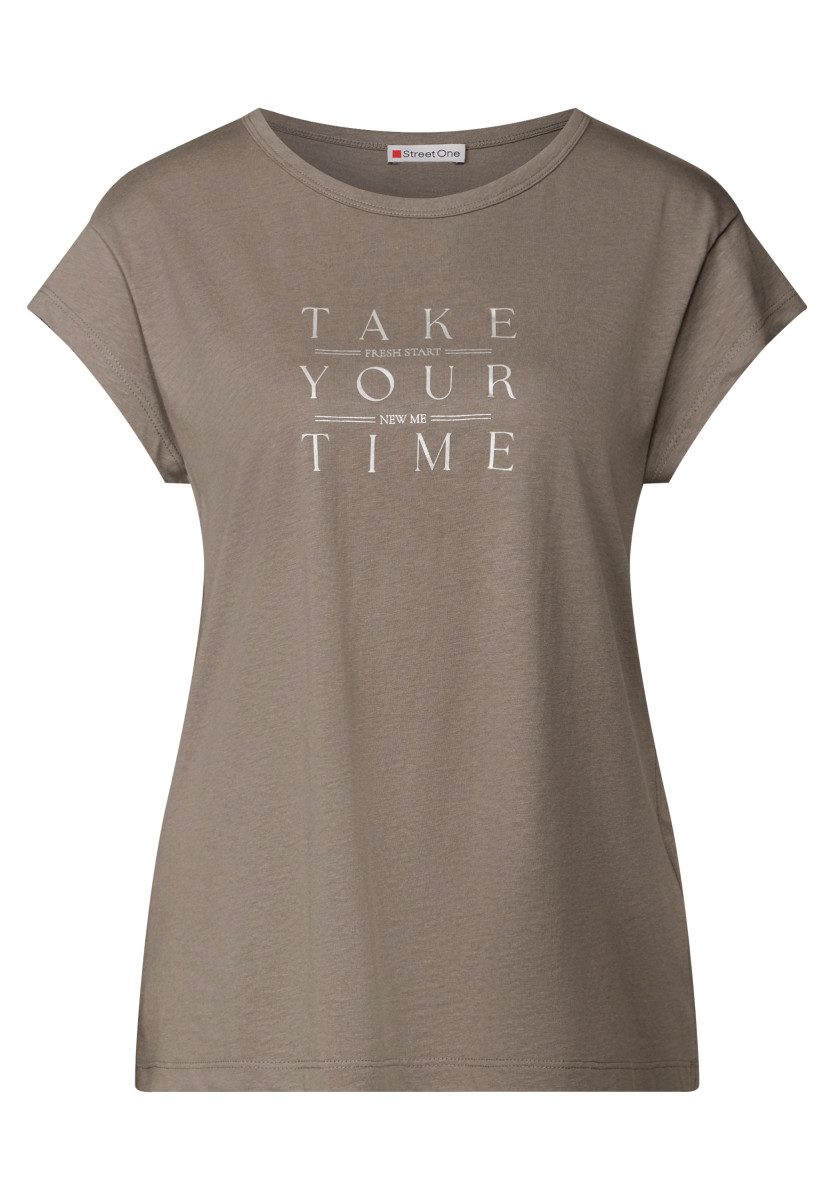 Shirt mit Wording braun