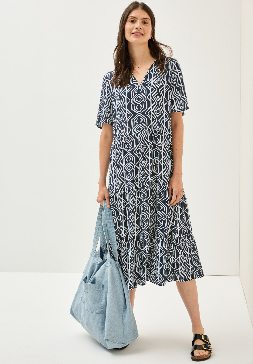 Midi-Kleid mit Volants