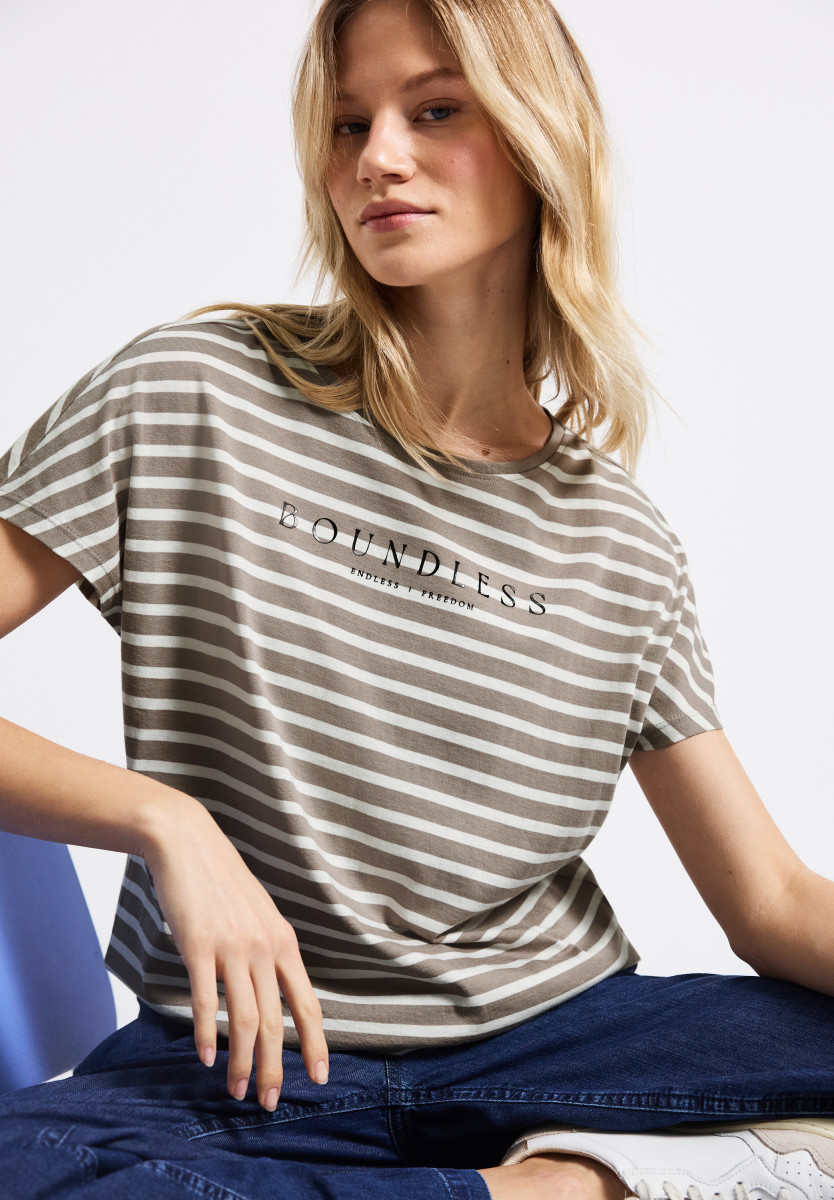 Streifenshirt mit Wording