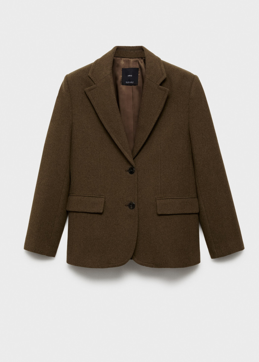 Wollblazer mit Taschen