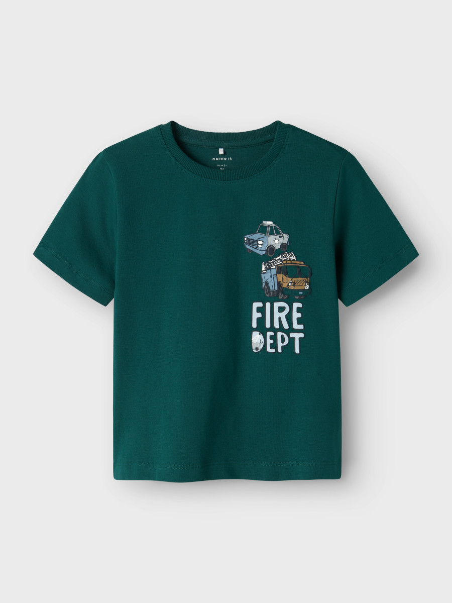 T-Shirt mit Rundhalsausschnitt dunkelgrün