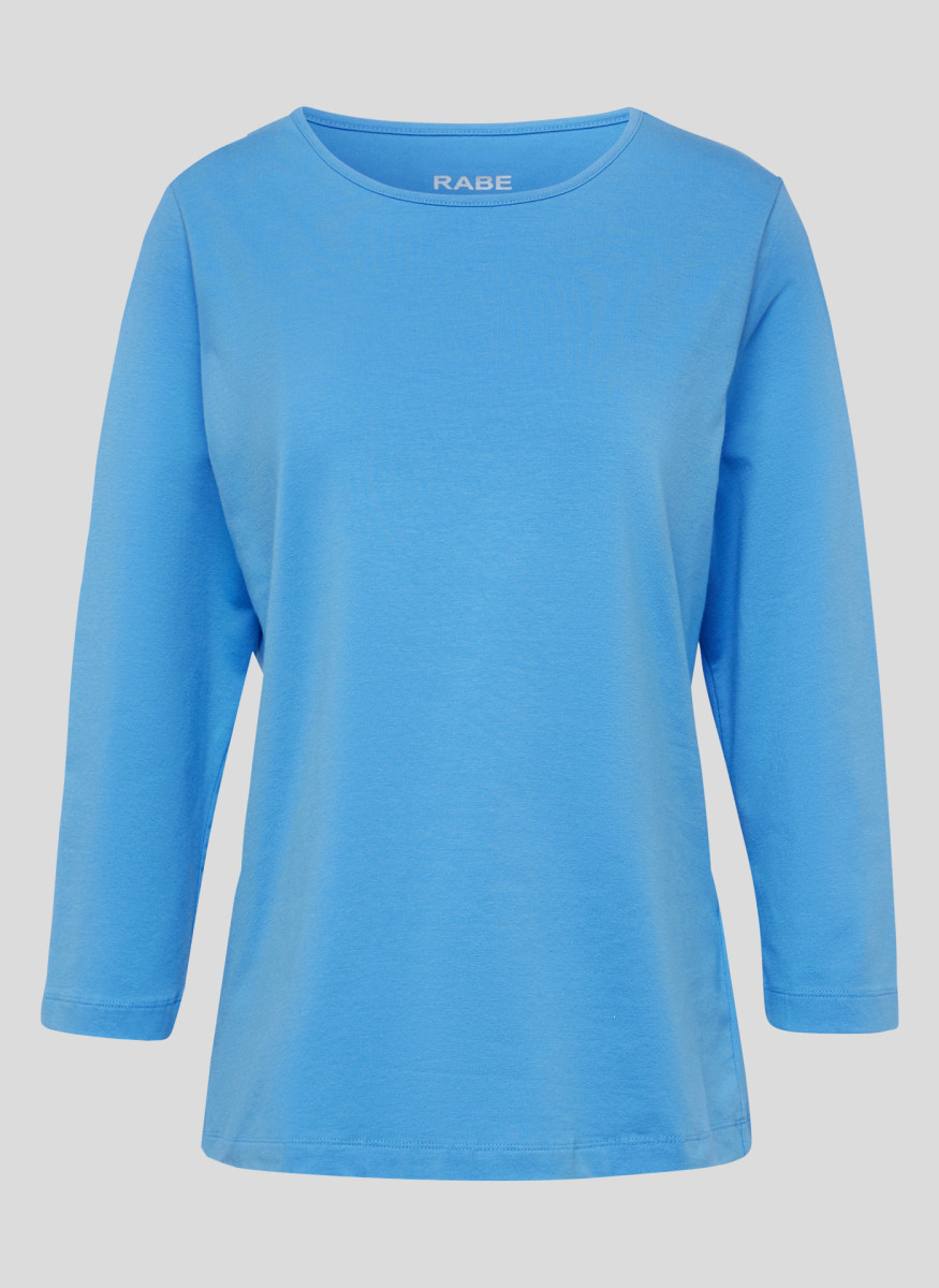 Shirt mit 3/4-Arm blau