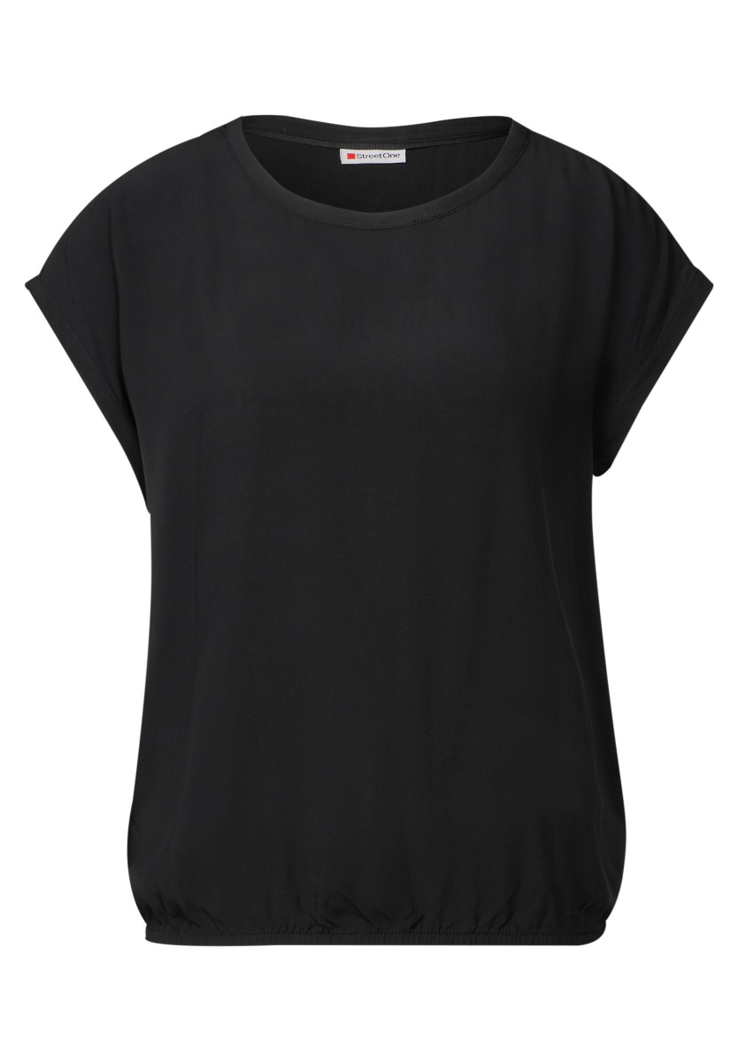 Bluse mit elastischem Saum