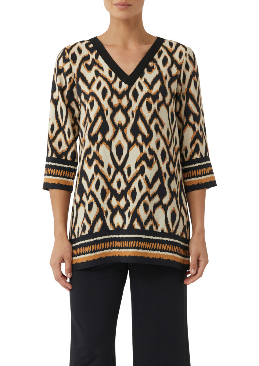 Tunikabluse mit All-over-Print