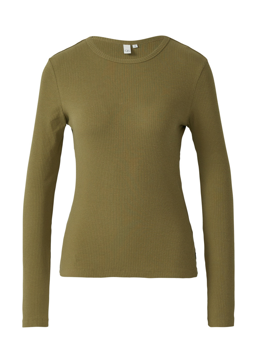 Langarmshirt mit Rippstruktur