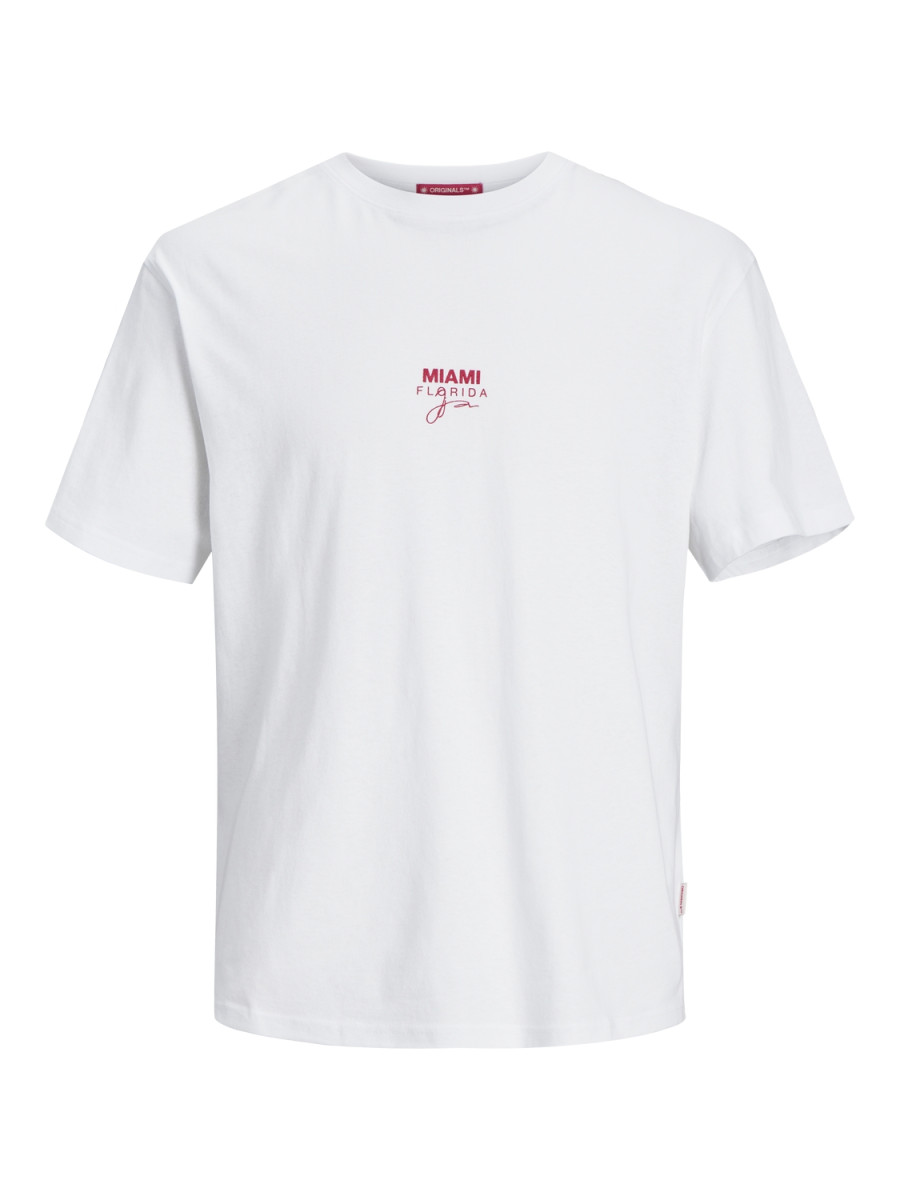 T-Shirt mit Rückenprint weiß