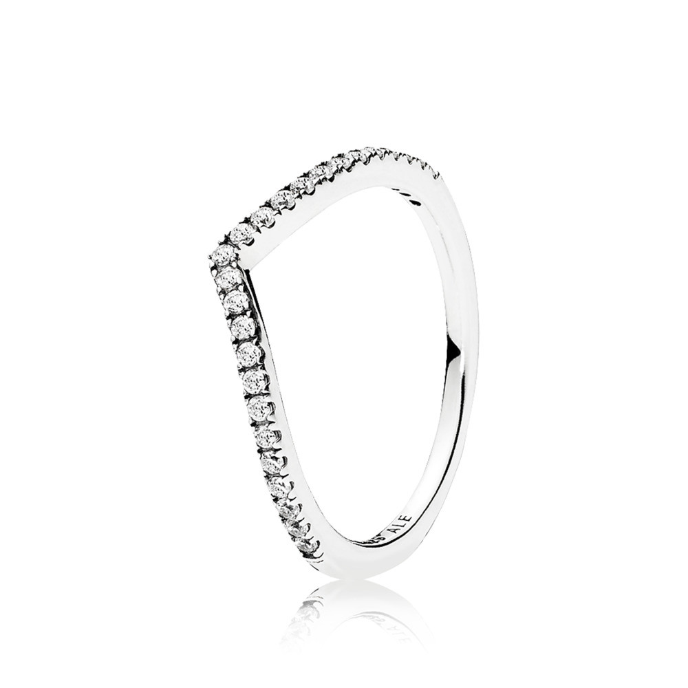 Funkelnder Wishbone Ring