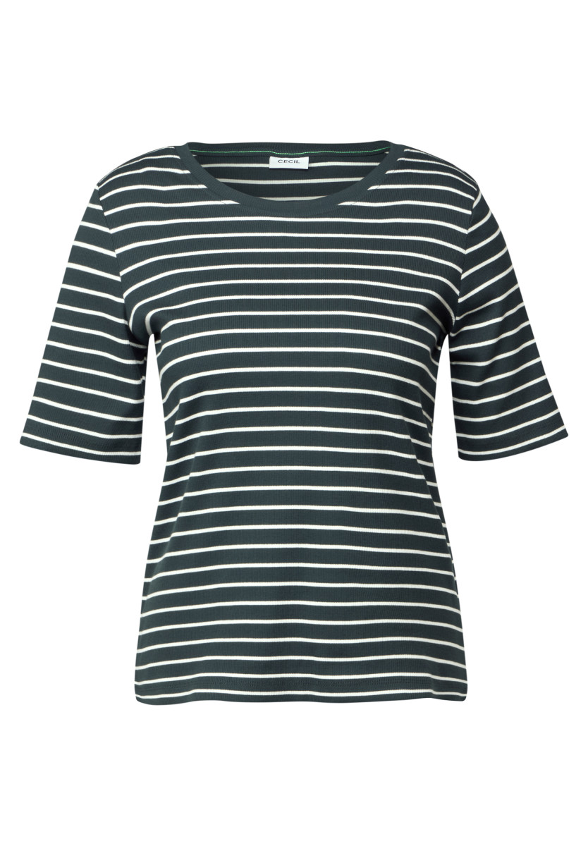Gestreiftes T-Shirt Grün