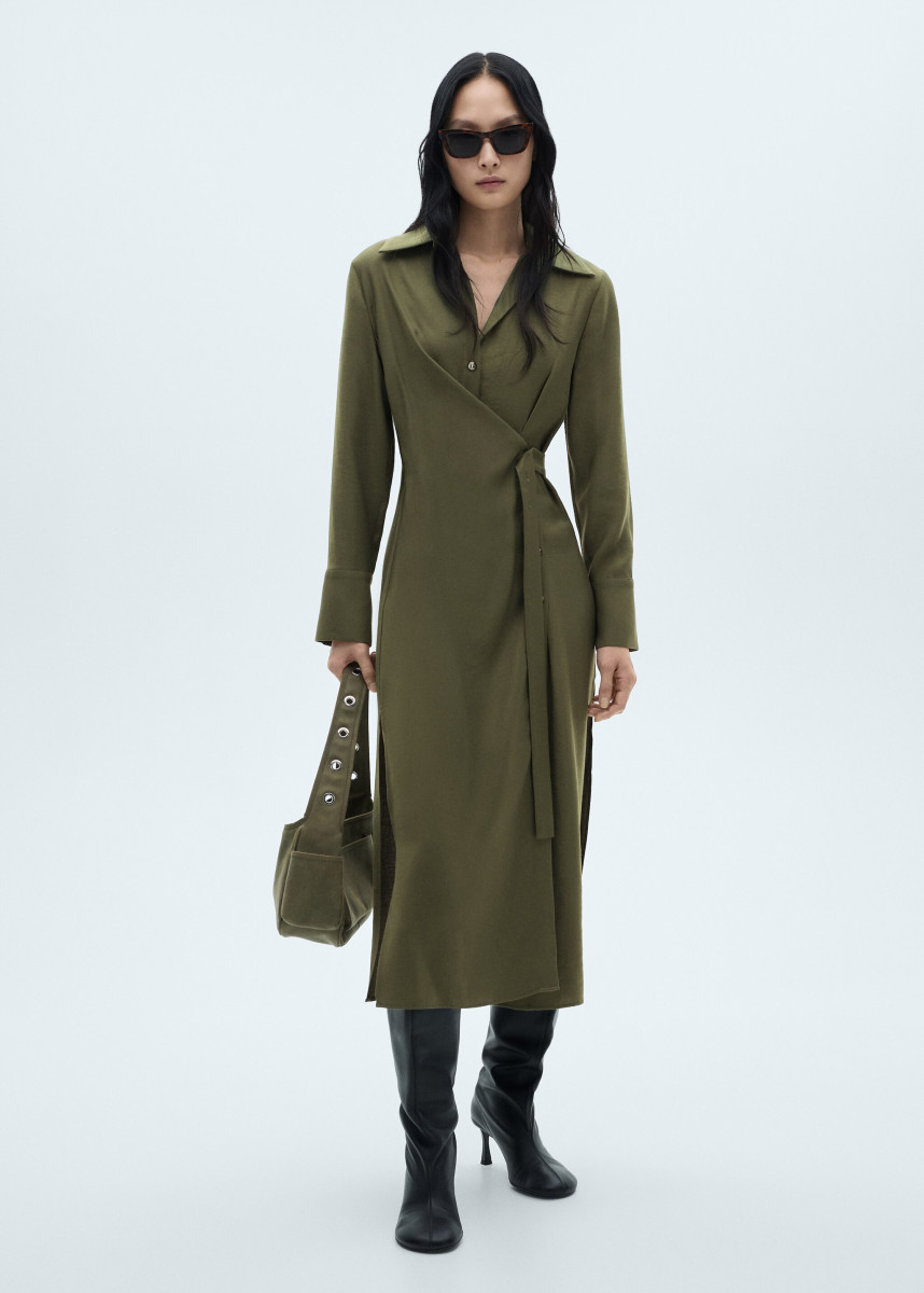 Hemdkleid in Wickel-Optik
