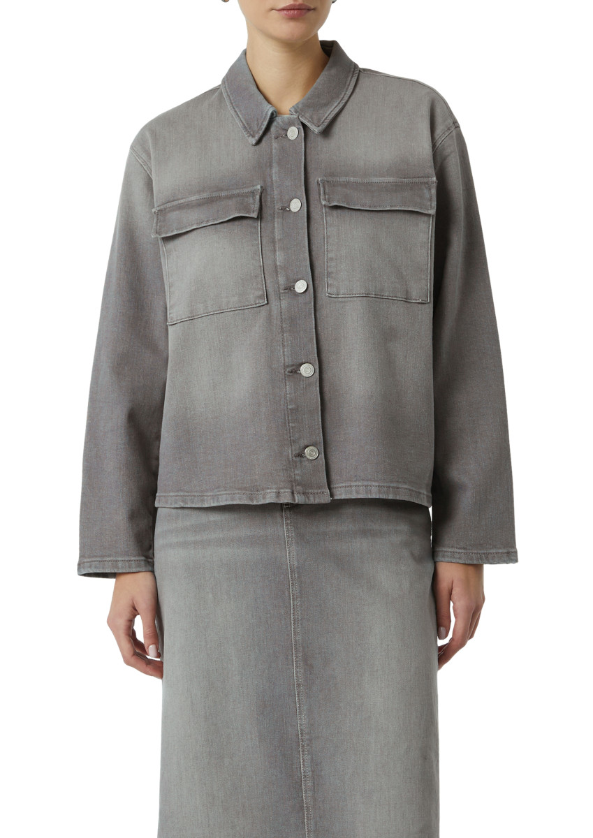 Elastisches Denim-Overshirt