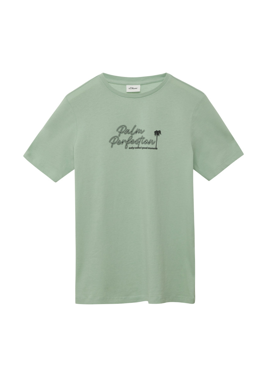 T-Shirt mit Frontprint Grün
