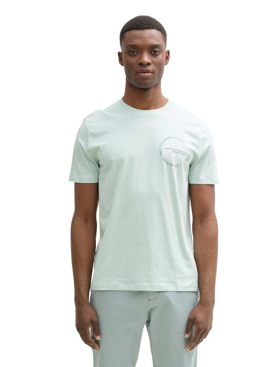 Basic T-Shirt mit Logo Print