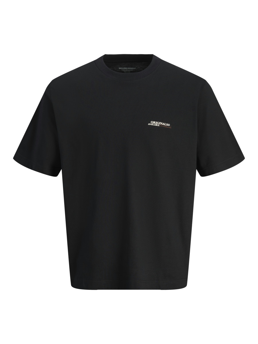 T-Shirt mit Backprint schwarz