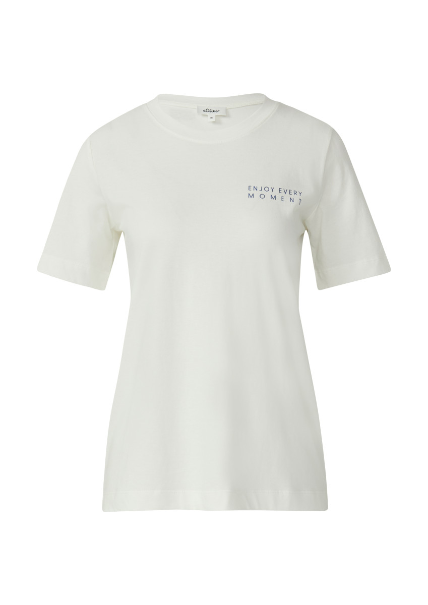 T-Shirt mit Print creme