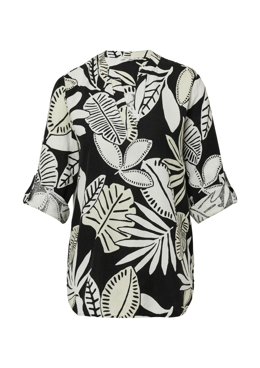 Bluse aus Leinenmix