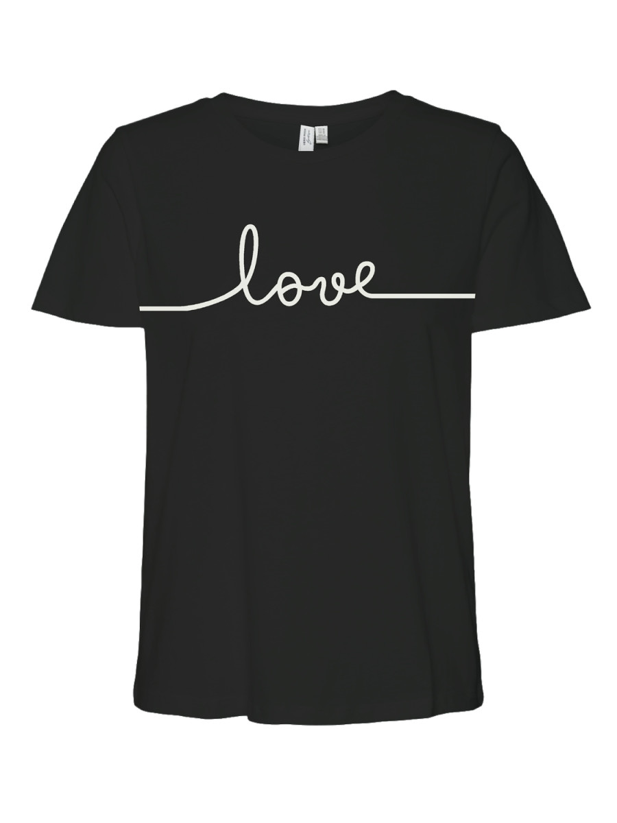 T-Shirt mit Frontprint schwarz
