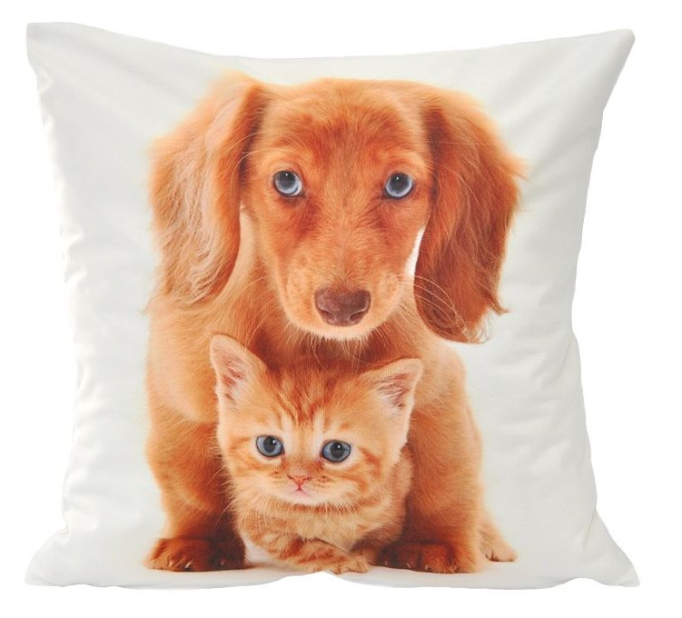 Kissenhülle "Hund & Katze"