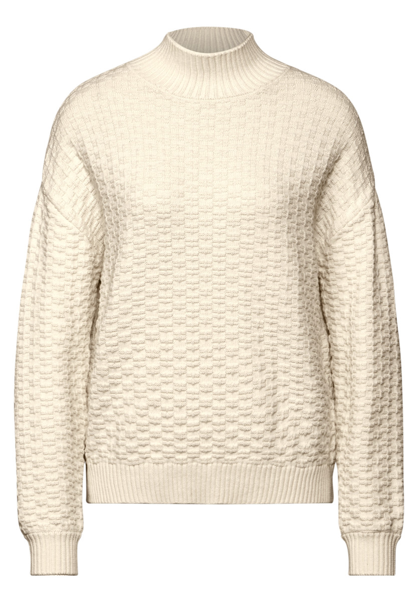 Strukturpullover beige
