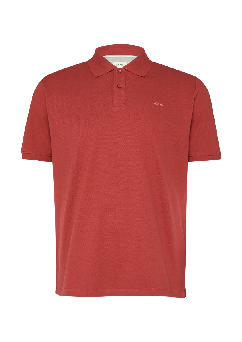 Poloshirt aus Baumwollpiqué rot