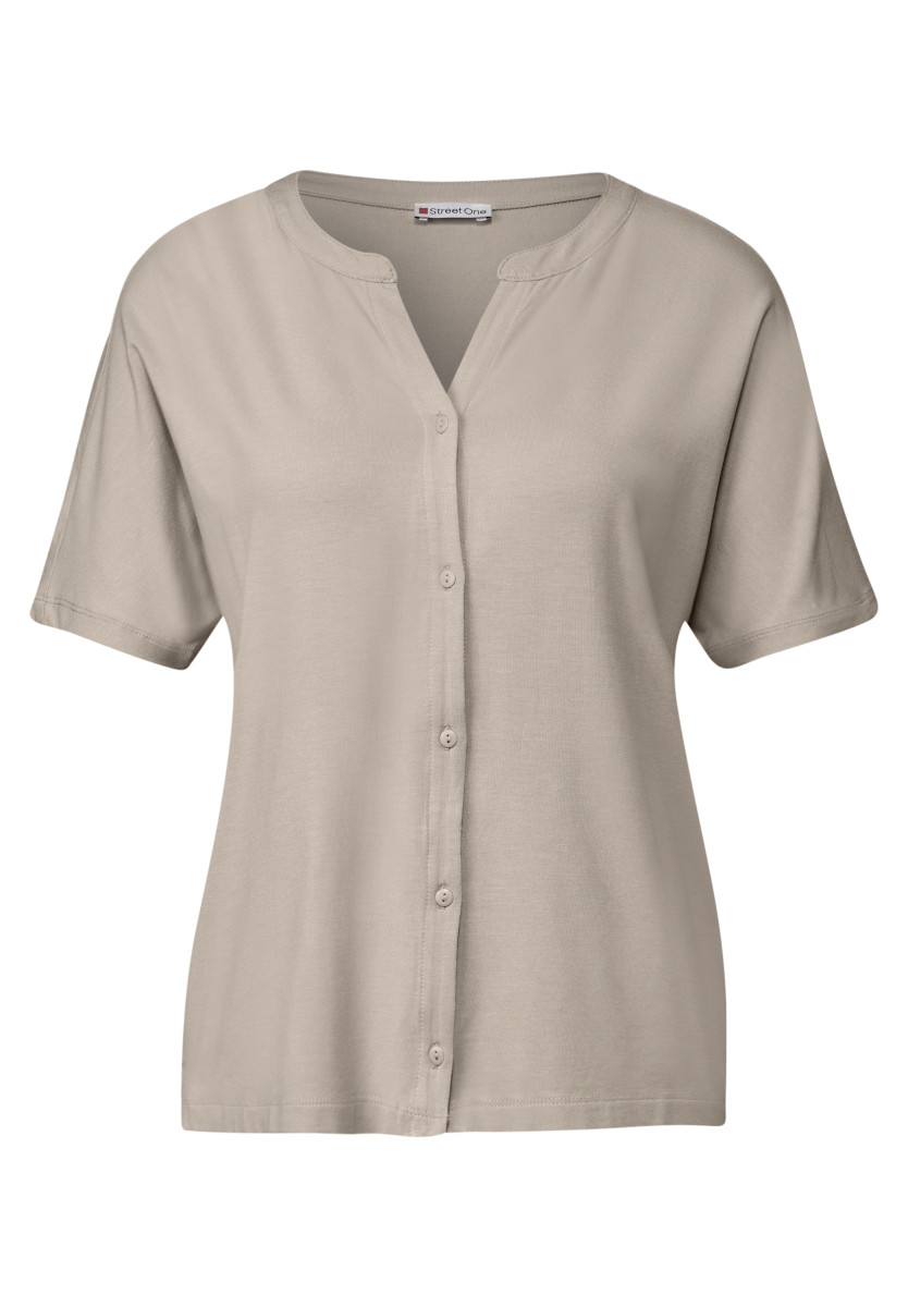 Shirt im Tunika-Look beige