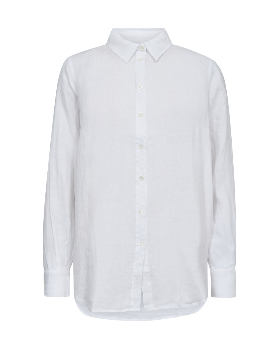 Bluse aus Leinen weiß