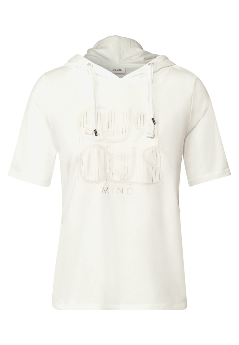 Kapuzenshirt mit Wording weiß