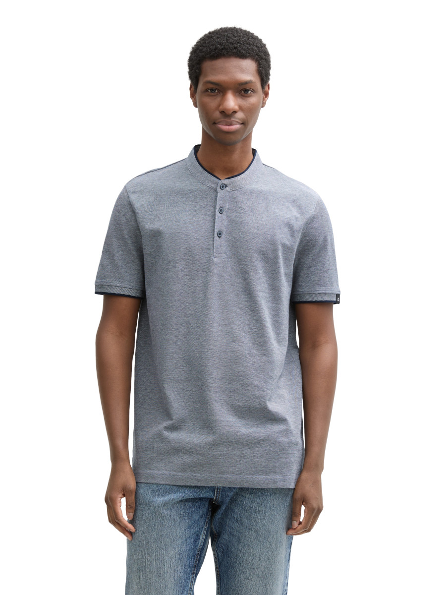 Poloshirt mit Stehkragen