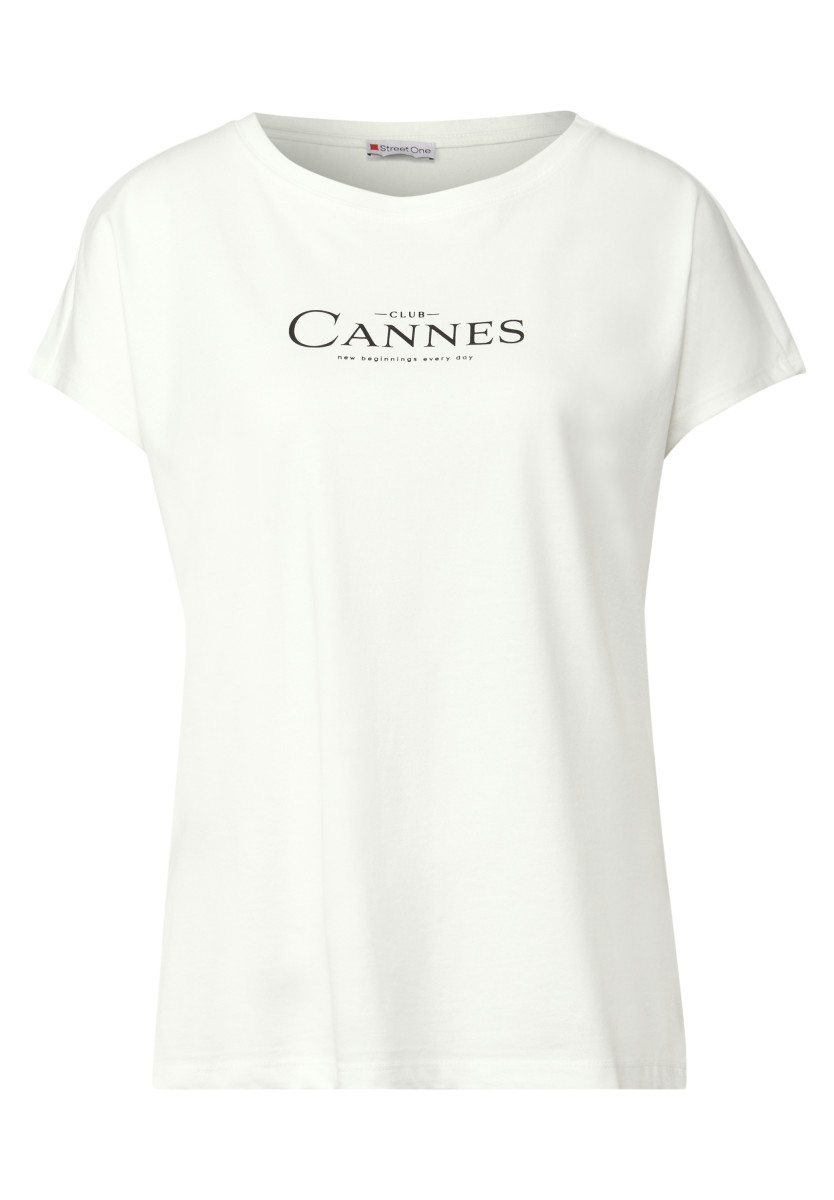 Shirt mit Folien-Wording weiß