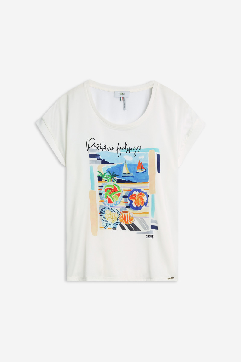 T-Shirt mit Positano-Print
