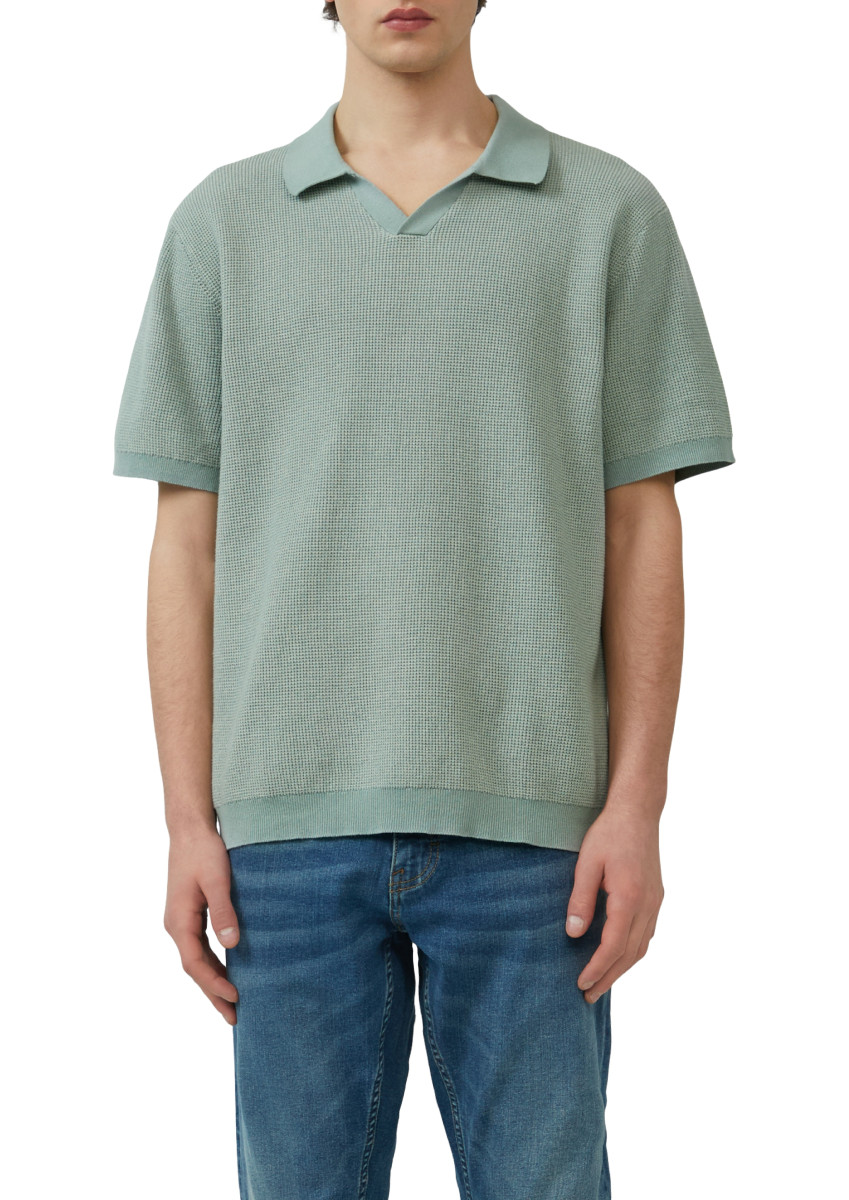 Melierter Strick-Polo