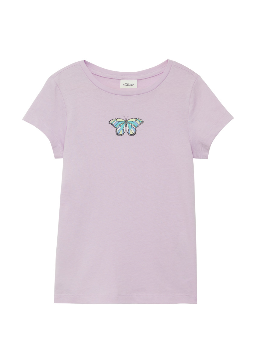 Ausgestelltes T-Shirt lila