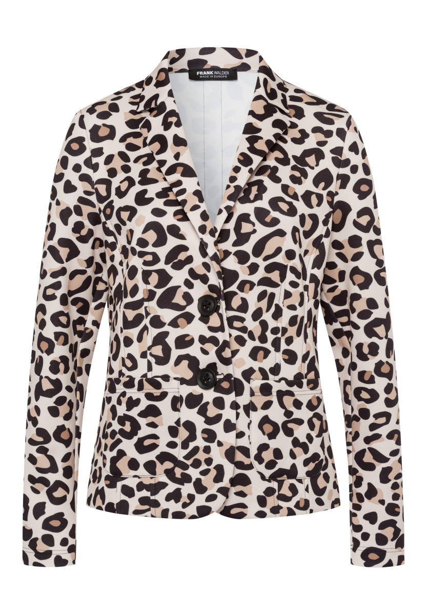 Blazer mit elegantem Animalprint