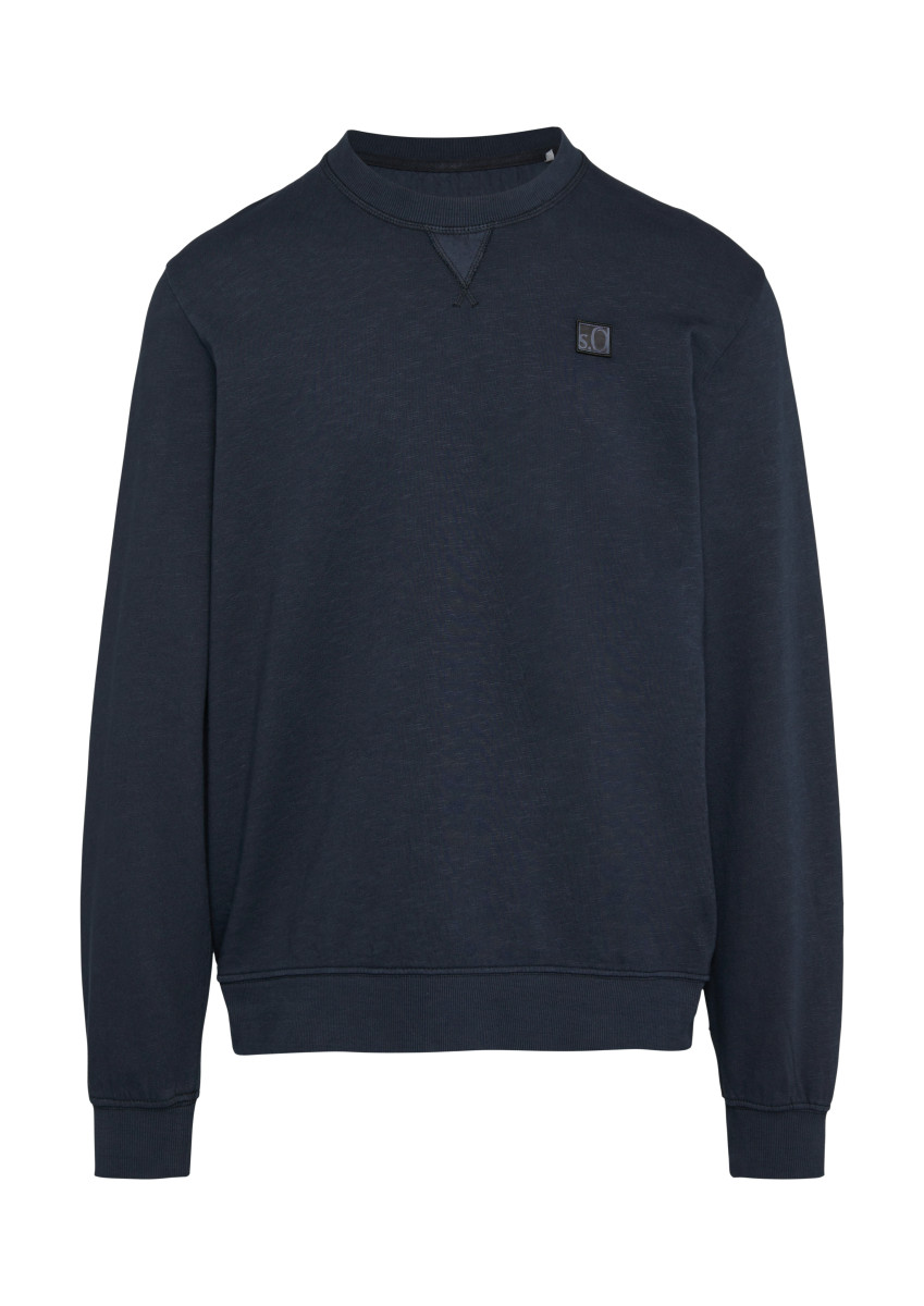 Sweatshirt mit Garment Dye blau