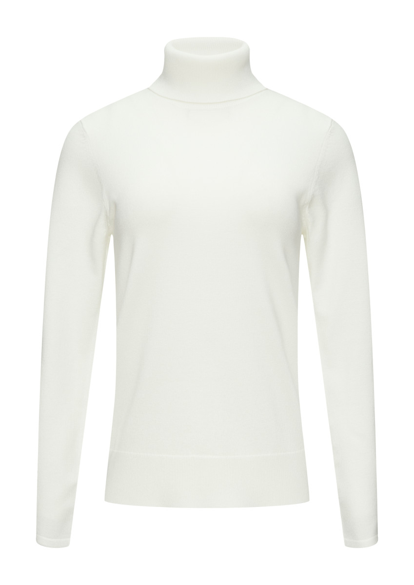 Feiner Rollkragenpullover creme