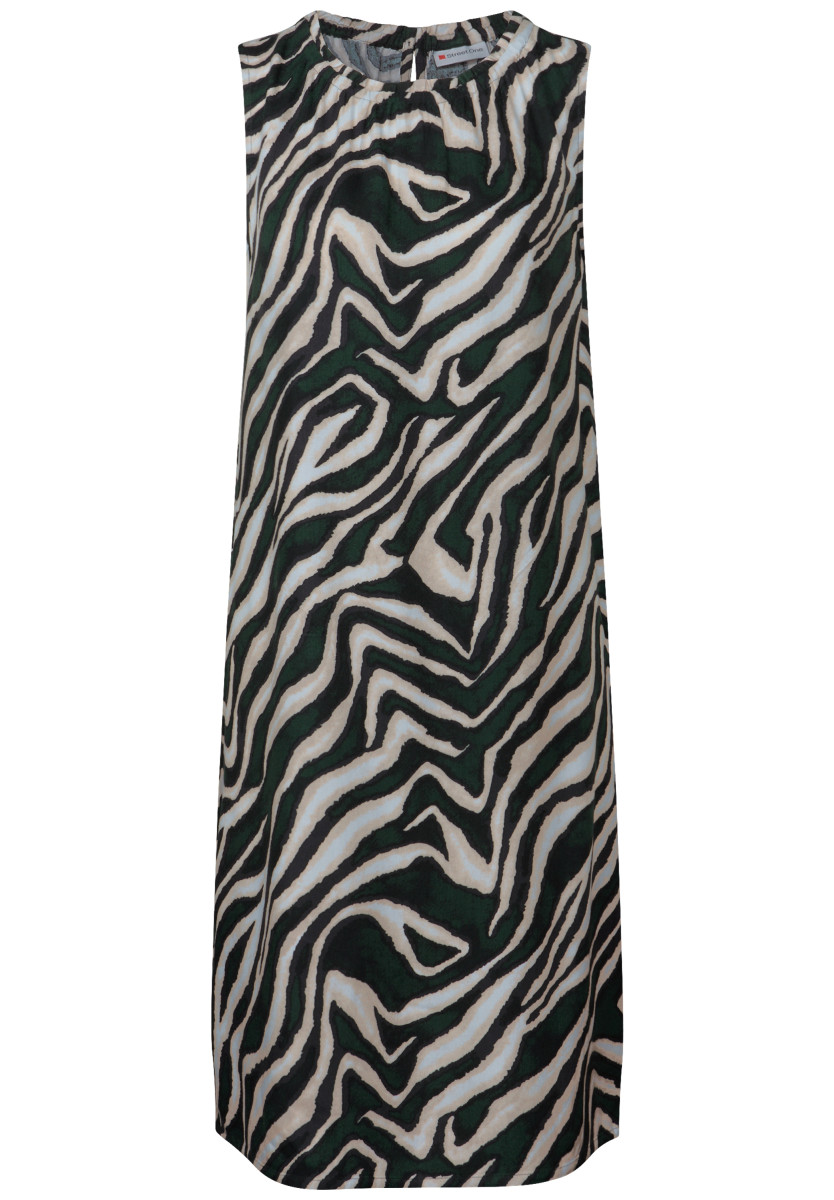 Gemustertes Kleid dunkelgrün