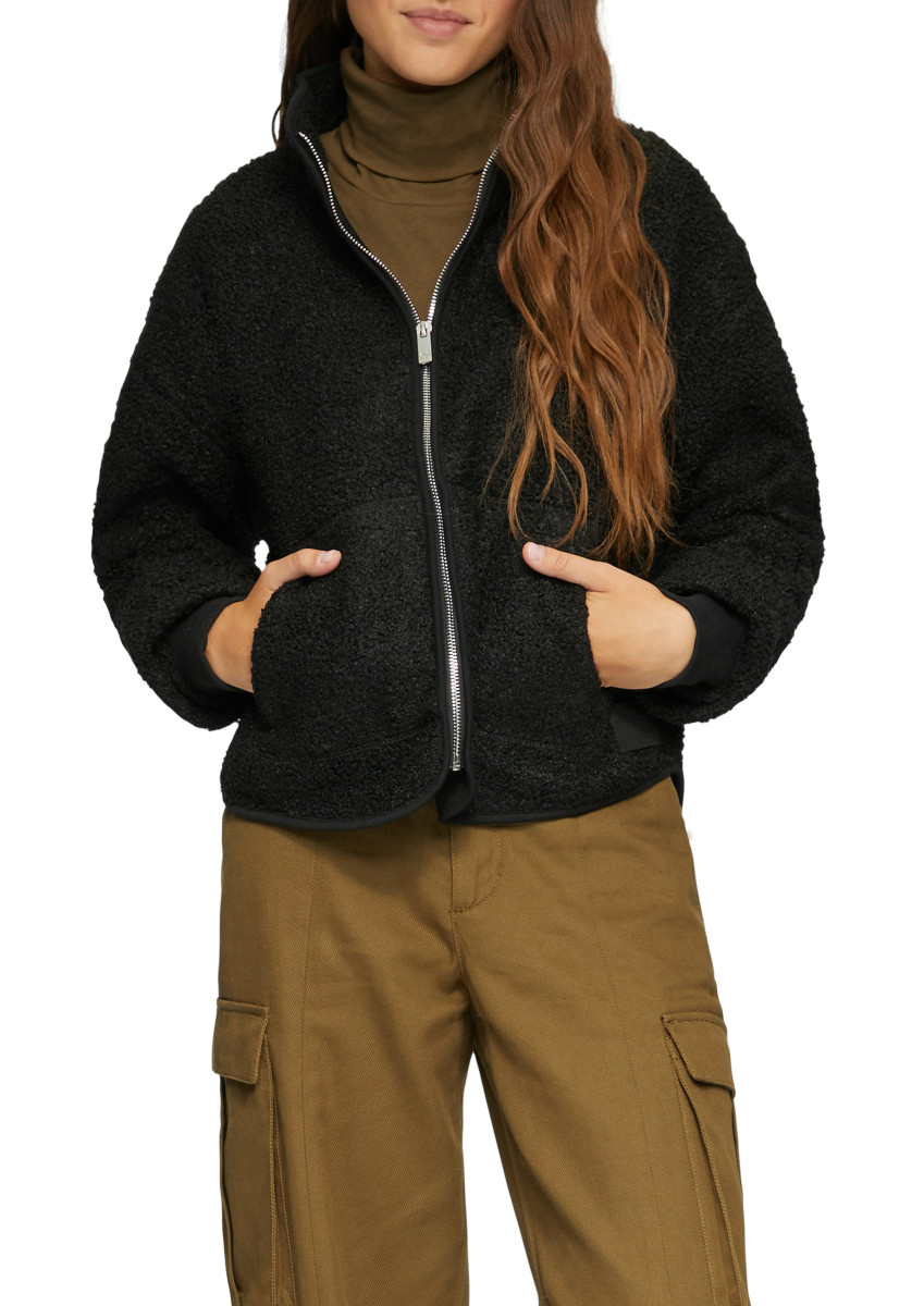 Sweatjacke aus Teddy-Fleece