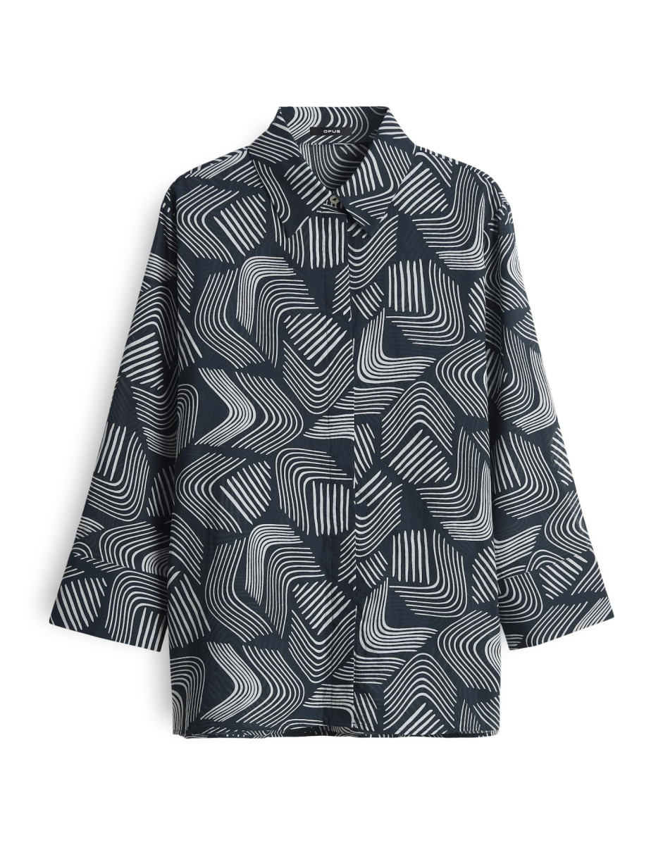 Hemdbluse "Fumina" dunkelblau