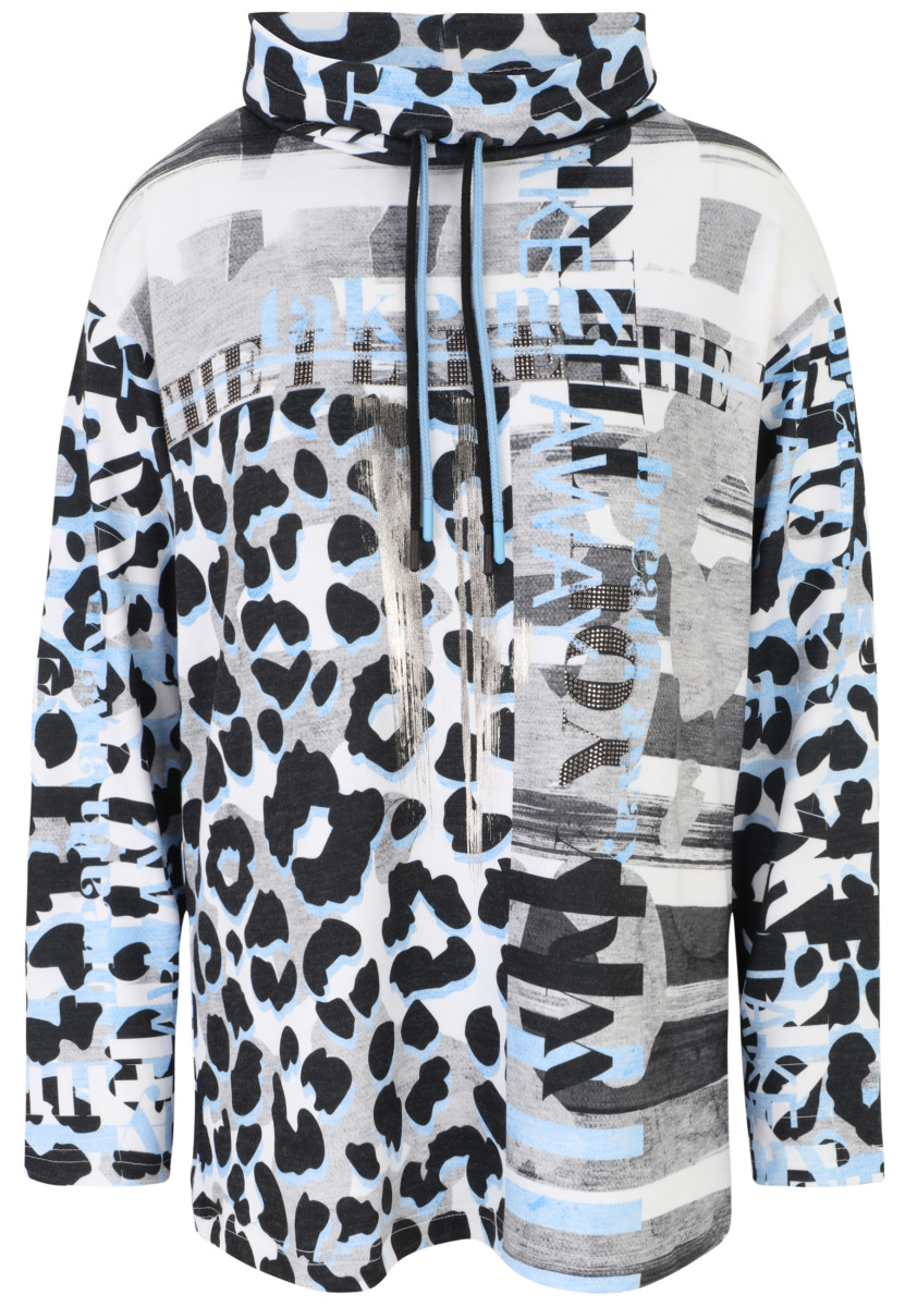 Shirt-Pulli mit Leo-Print