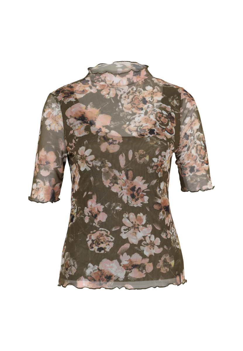 Mesh-Blumen-Shirt