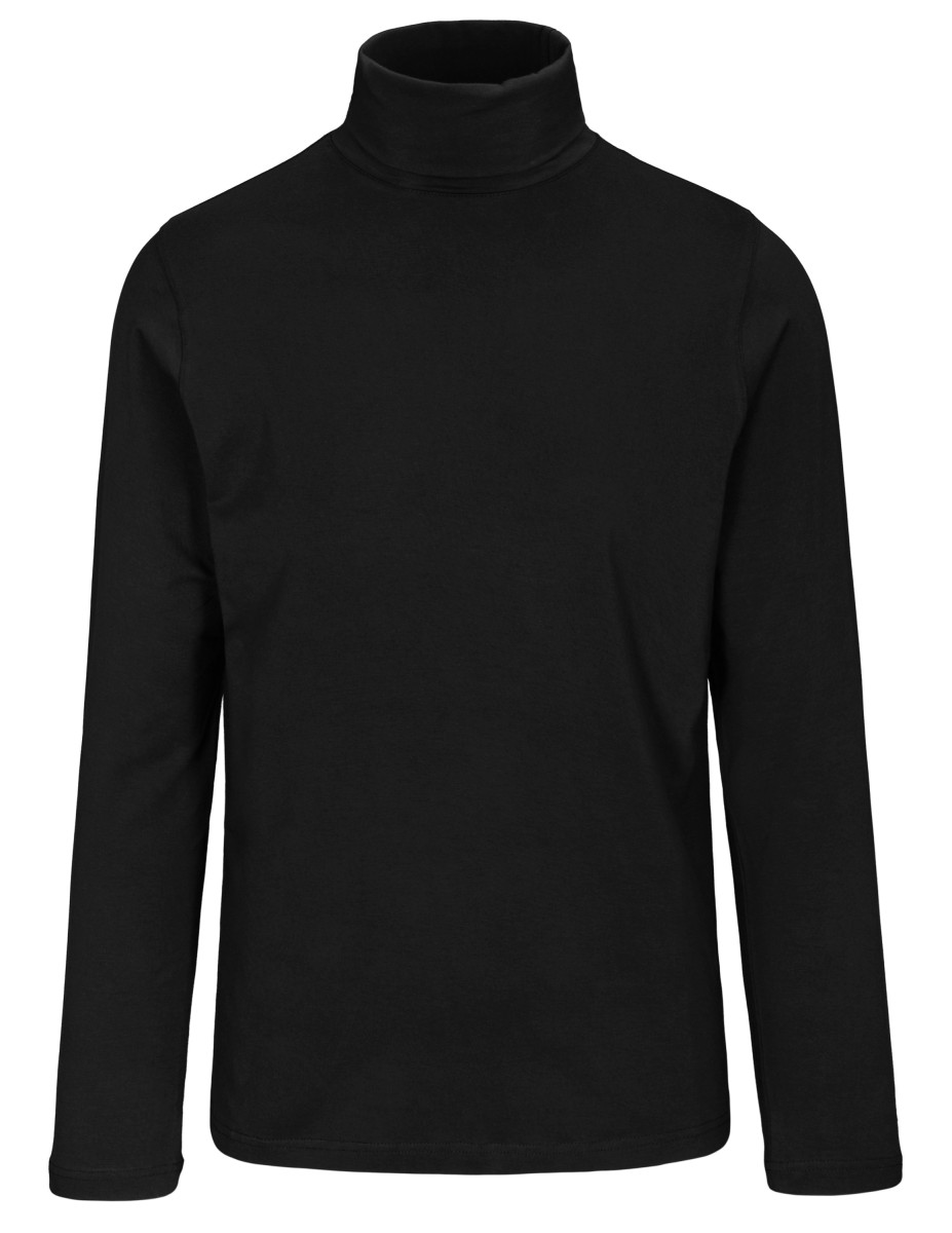 Rollkragen-Shirt schwarz