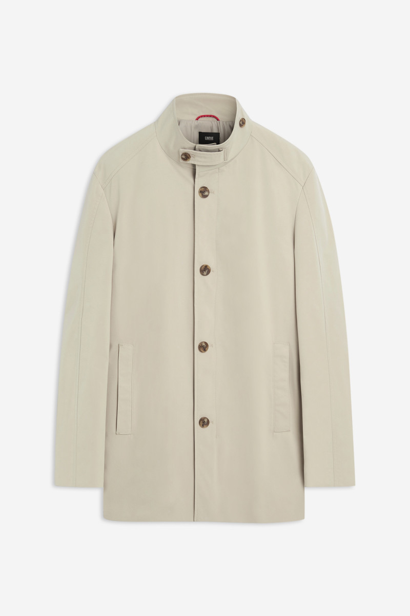 Shortcoat mit Stehkragen hellbraun