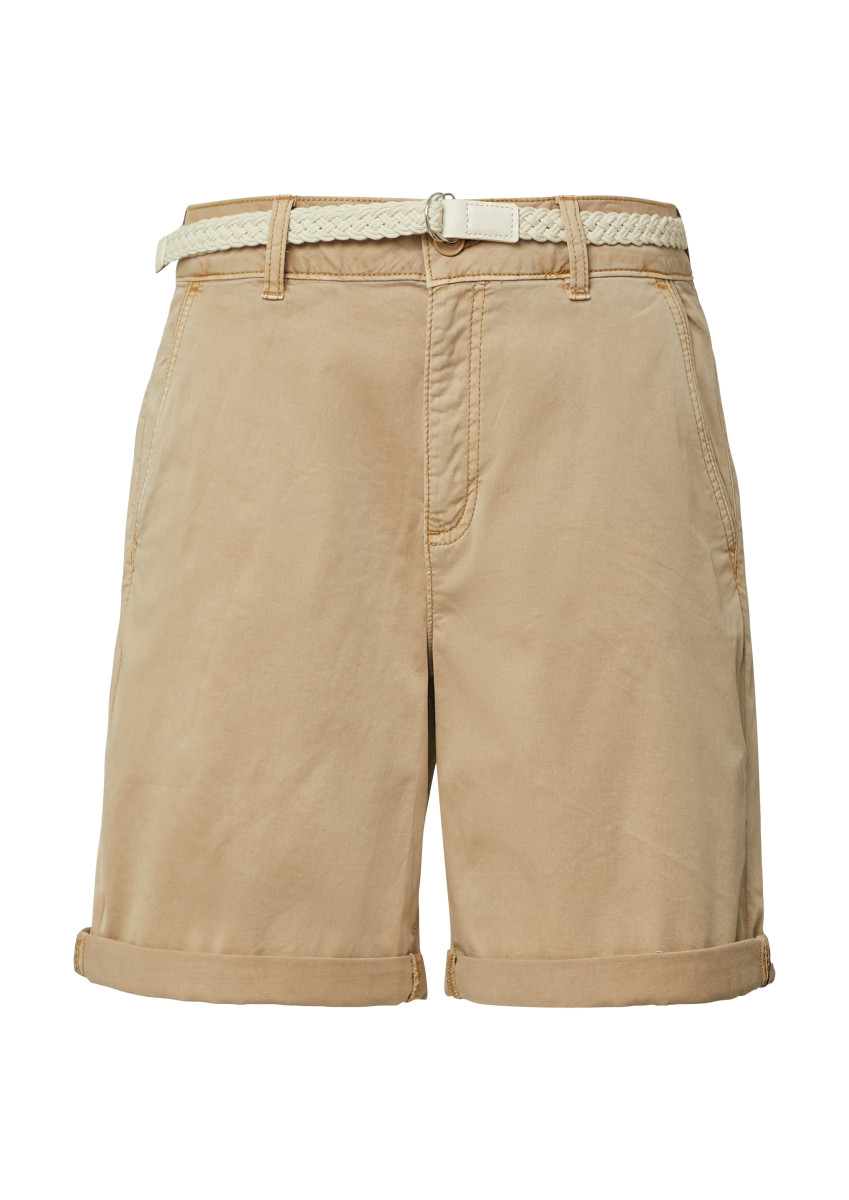Shorts mit geflochtenem Gürtel braun