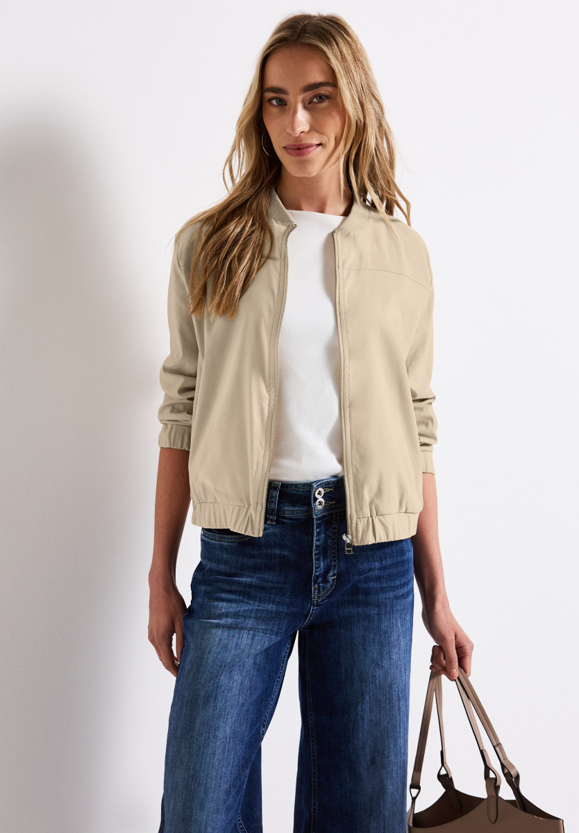 Blouson in Unifarbe