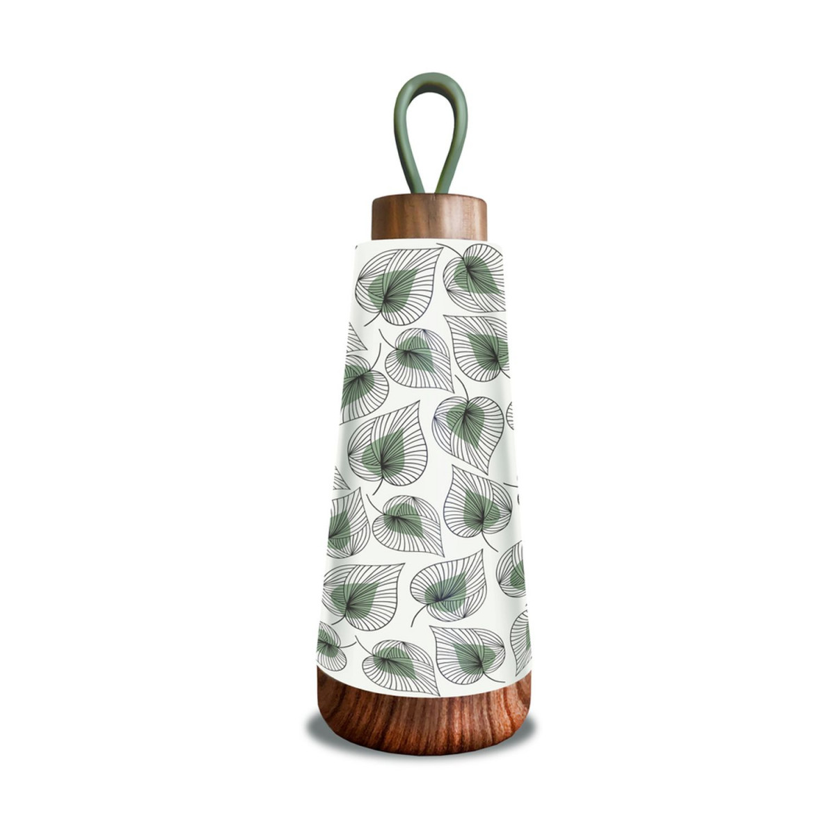Flasche "line art leaves"