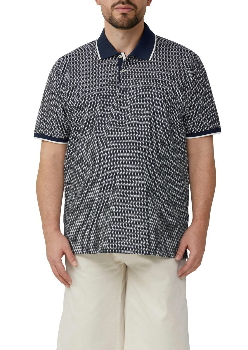 Gemustertes Poloshirt