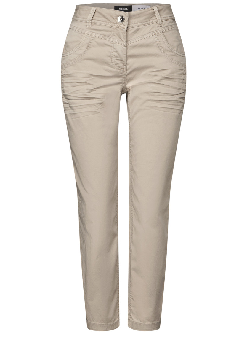Hose im Casual Fit beige