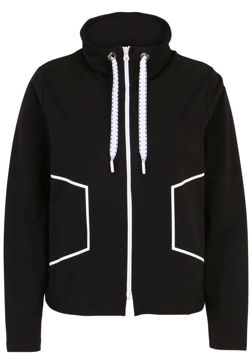 Jacke aus Sweatware schwarz