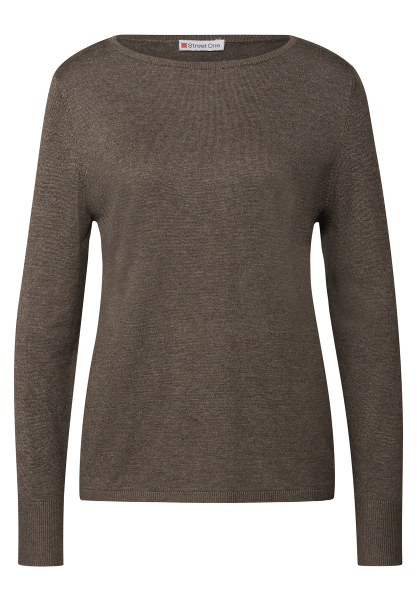 Basic Pullover braun
